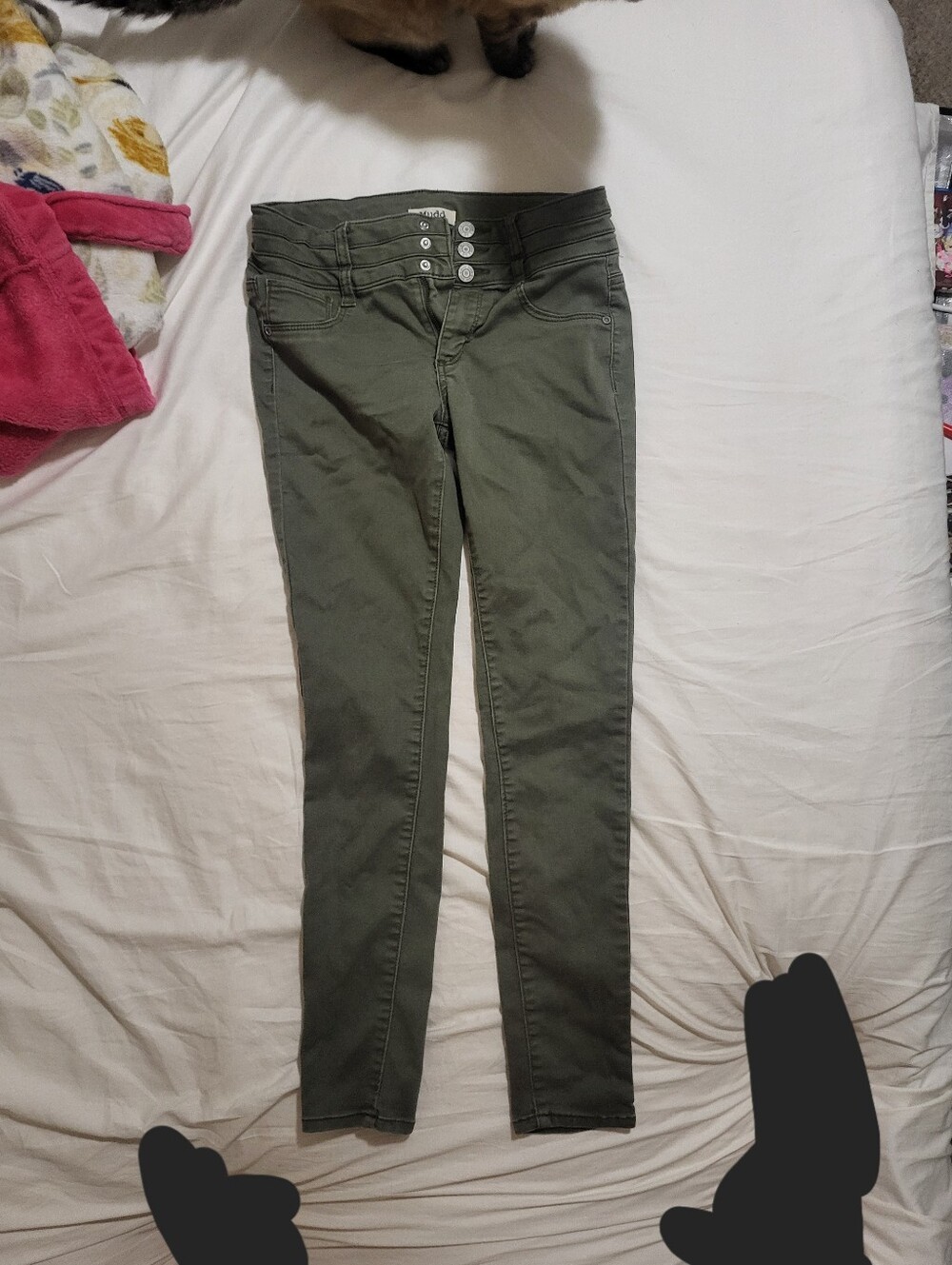 Mudd girls navy green jeans.